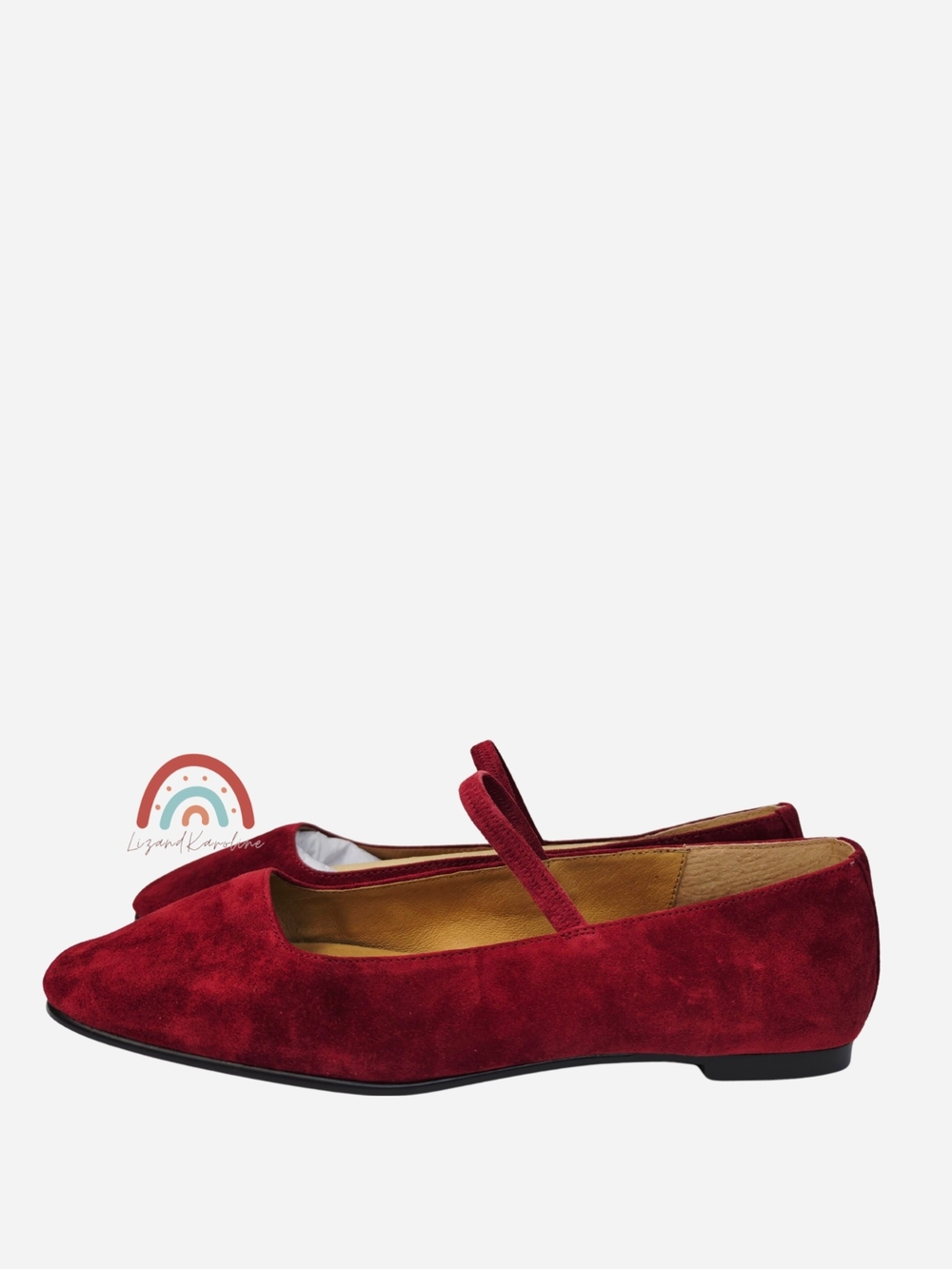 New! Madewell Greta Ballet Ruby Port Leather Suede Flats 9 - Picture 5 of 14